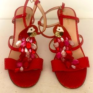 Sparkling parrot Kate spade 3.5in heels